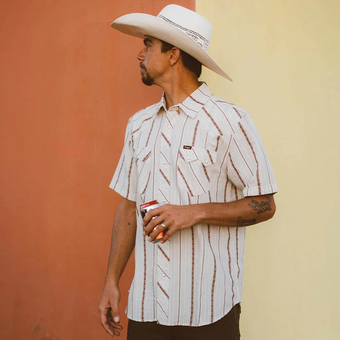 Men's Seager Sawtoof Short Sleeve Azteca Tile Shirt MSSP26SAWTWHT