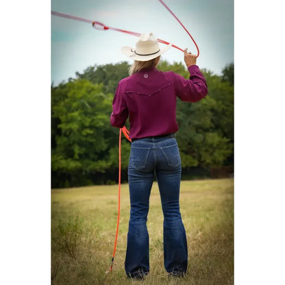 Women's SanJac Maroon Long Sleeve Performance Shirt 