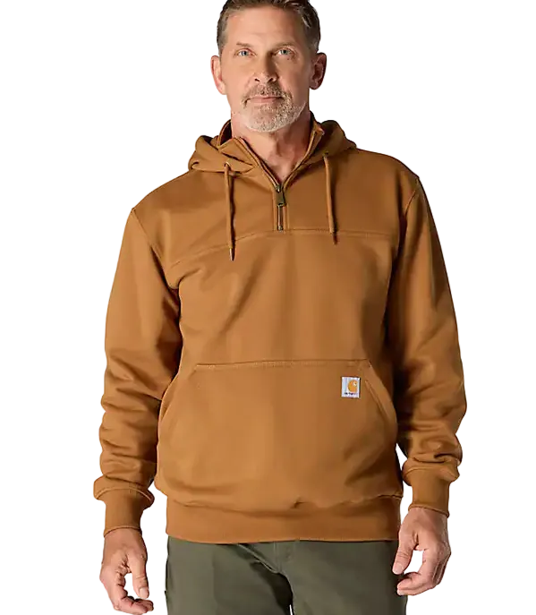 Carhartt Men's Brown Paxton 1/4 Zip Sweatshirt 100617-BRN
