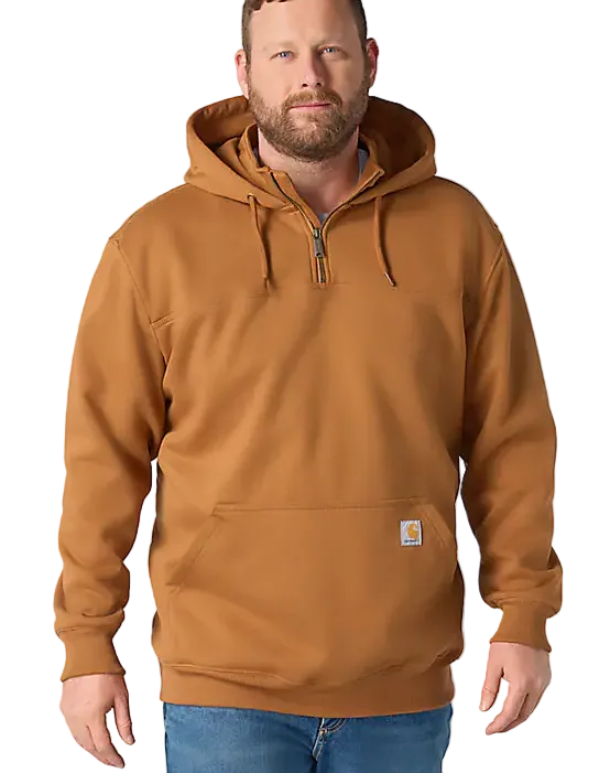 Carhartt Men's Brown Paxton 1/4 Zip Sweatshirt 100617-BRN