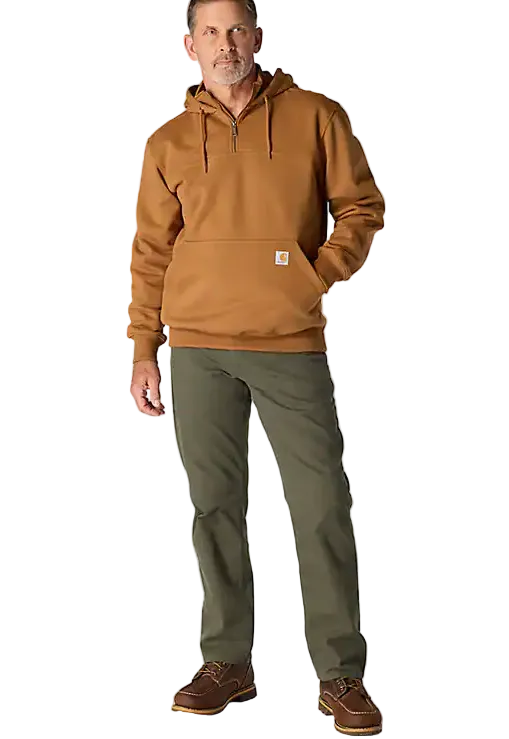 Carhartt Men's Brown Paxton 1/4 Zip Sweatshirt 100617-BRN