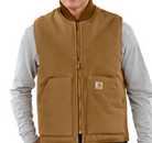 Carhartt Men's Brown Iconic V01 Firm Duck Vest 106676-BRN