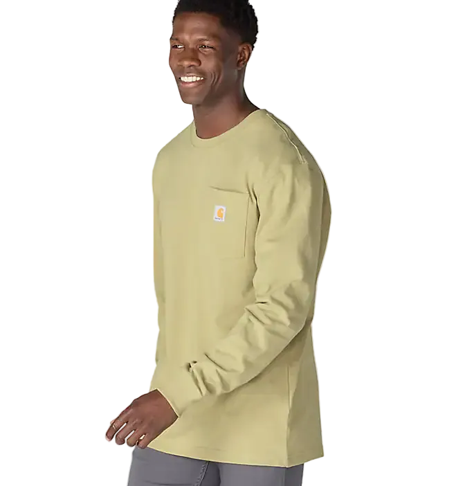 Carhartt Men's Faded Fatigue Dearborn Loose Long Sleeve T-shirt K126-GR9