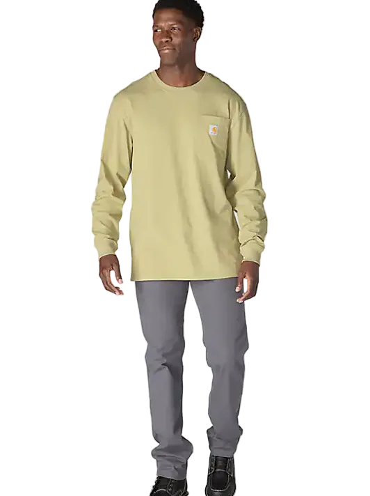 Carhartt Men's Faded Fatigue Dearborn Loose Long Sleeve T-shirt K126-GR9