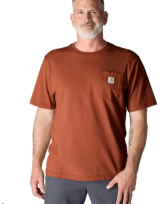 Carhartt Men's Homestead Red Iconic Pocket T-shirt K87-RG0