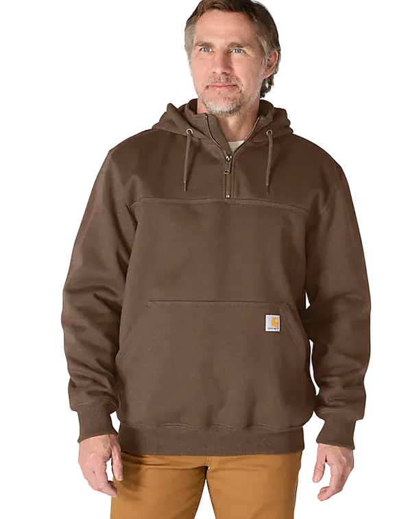Carhartt Men's Dark Clove Heather Paxton 1/4 Zip Sweatshirt 100617-EE7