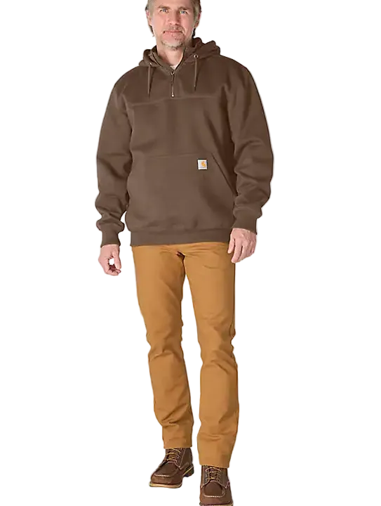 Carhartt Men's Dark Clove Heather Paxton 1/4 Zip Sweatshirt 100617-EE7