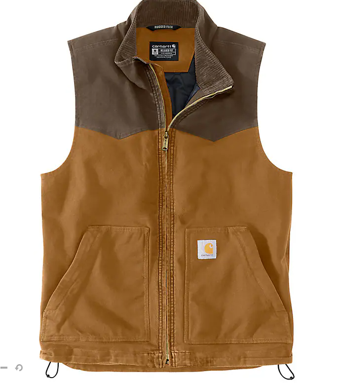 Carhartt Men's Brown/Coffee Montana Rugged Flex Duck Vest 106433-B84