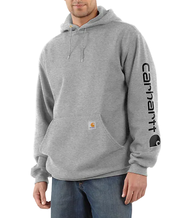 Carhartt Men's Heather Gray/Black Iconic K288 Logo Sweatshirt K288-E20