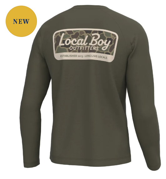 Local Boy Youth Cedar Brush Camo Mark Long Sleeve Heather Performance Shirt L0400009-CDR