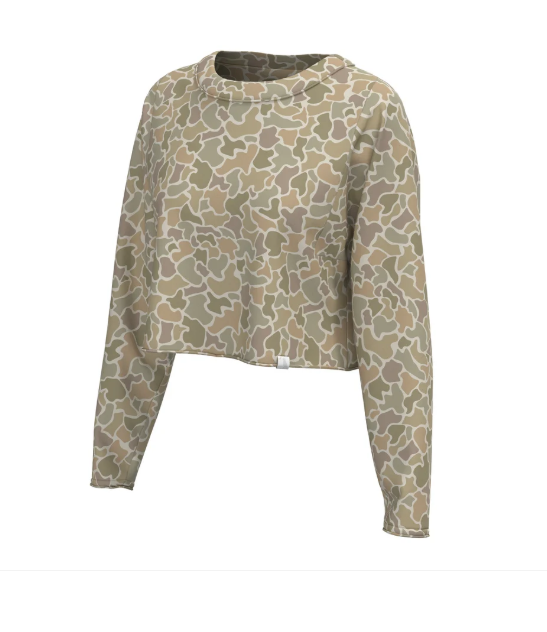 Local Girl Youth Forest Camo Desert Boxy Crop Long Sleeve T-shirt L5012000-FCD