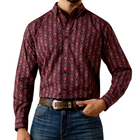 Ariat Men's Grape Wine Jacobean Print Chandler Classic Fit Shirt 10079609