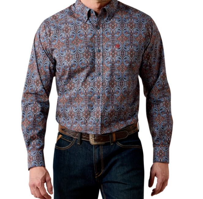 Ariat Men's Quiet Harbor Paisley Print Cypress Classic Fit Shirt 10079285