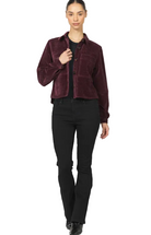 Dear John Women's Fig Cropped Gina Long Sleeve Jacket 