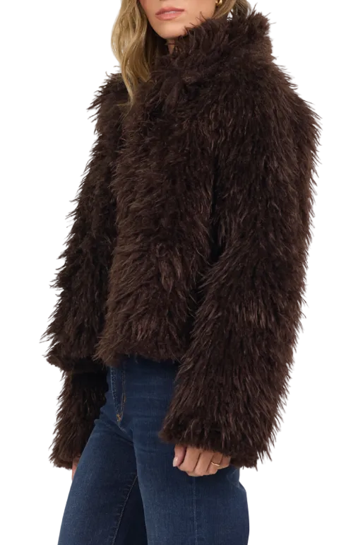 Dear John Women's Shaved Chocolate Bardot Fur Coat