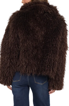 Dear John Women's Shaved Chocolate Bardot Fur Coat