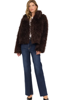 Dear John Women's Shaved Chocolate Bardot Fur Coat
