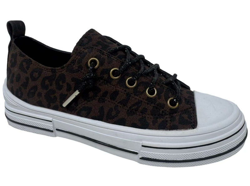 Very G Women's Dark Brown Aman Leopard 3 Casual Shoes