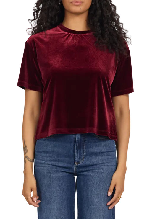 Dear John Women's Toasted Currant Maddox Velvet T-shirt
