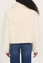 Dear John Women's White Bardot Fur Jacket 