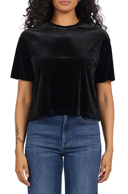 Dear John Women's Black Velvet Maddox T-shirt 