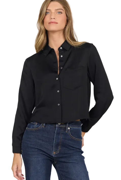 Dear John Women's Black Maribel Button Up Top 
