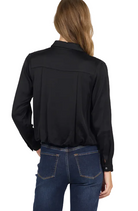 Dear John Women's Black Maribel Button Up Top 