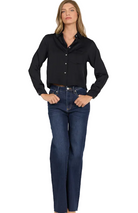 Dear John Women's Black Maribel Button Up Top 