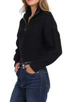 Dear John Black Chalet Cropped Sweater Jacket 