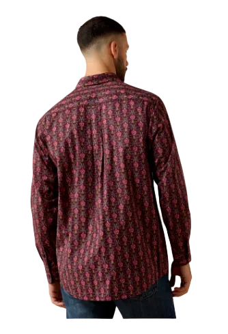 Ariat Men's Grape Wine Jacobean Print Chandler Classic Fit Shirt 10079609