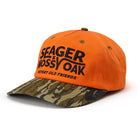 Men's Seager X Mossy Oak I.O.F. Snapback Orange/Camo MHF25IOFMOAKORG