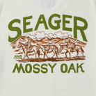 Men's Seager X Mossy Oak Pack Out Vintage White Tee MTF25PACKMOAKWHT