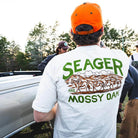 Men's Seager X Mossy Oak Pack Out Vintage White Tee MTF25PACKMOAKWHT
