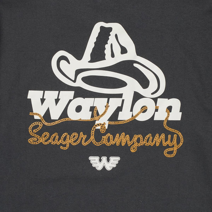 Seager Men's Waylon Jennings Lasso Lash Premium Tee MTH26LASOLPBLK
