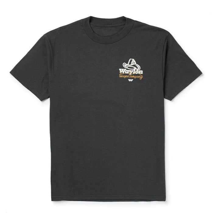 Seager Men's Waylon Jennings Lasso Lash Premium Tee MTH26LASOLPBLK