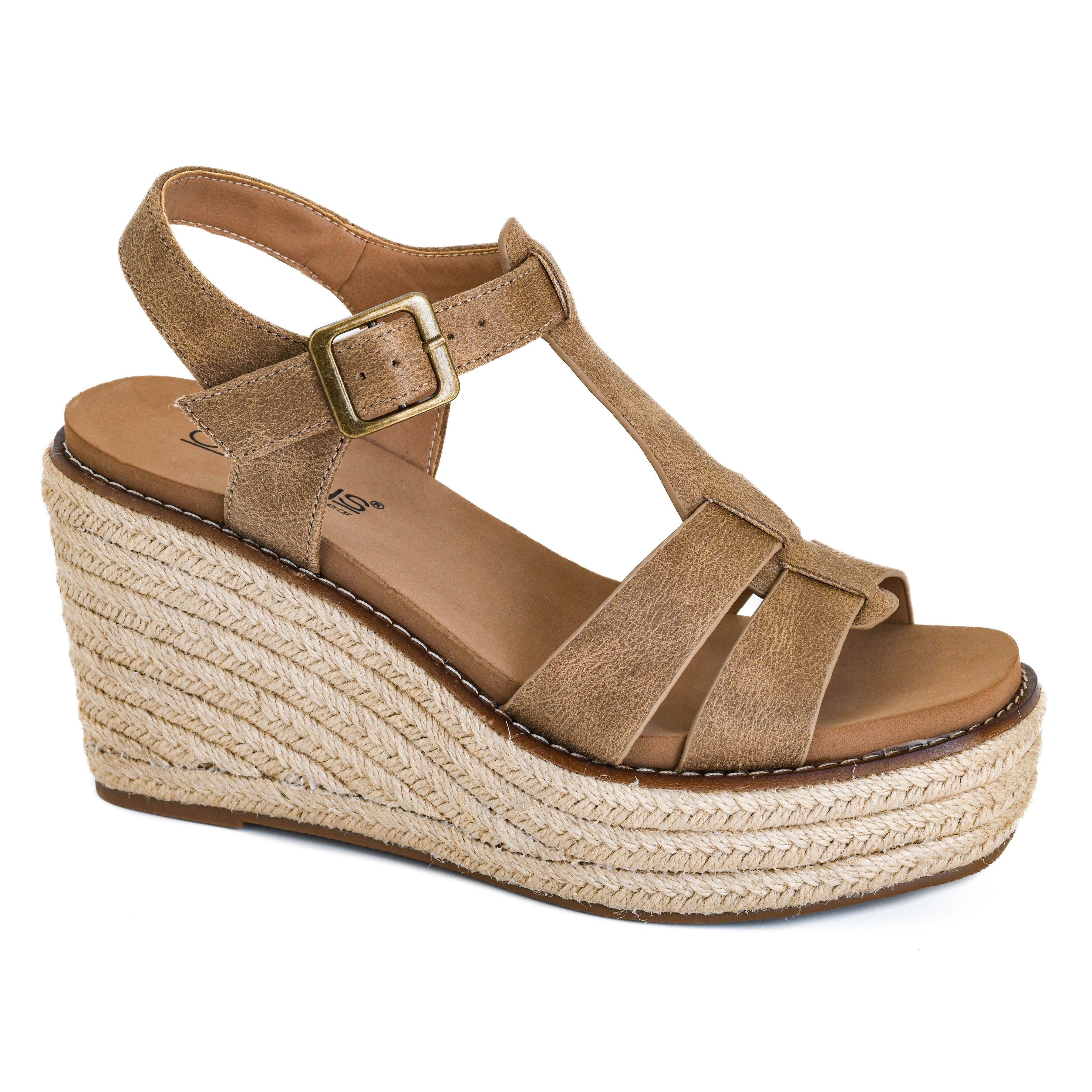 Women's Corky's Taupe "Something's Fishy" Wedge Shoes 41-0647-TAUP