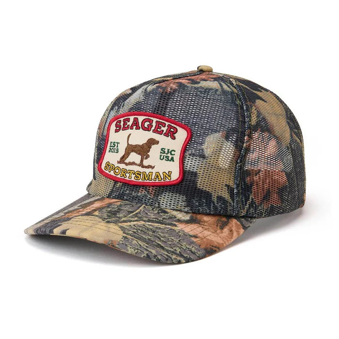 Men's Seager Camo Sportsman Mesh Trucker Snapback SJC MHSP26SGRSPTMCAMO