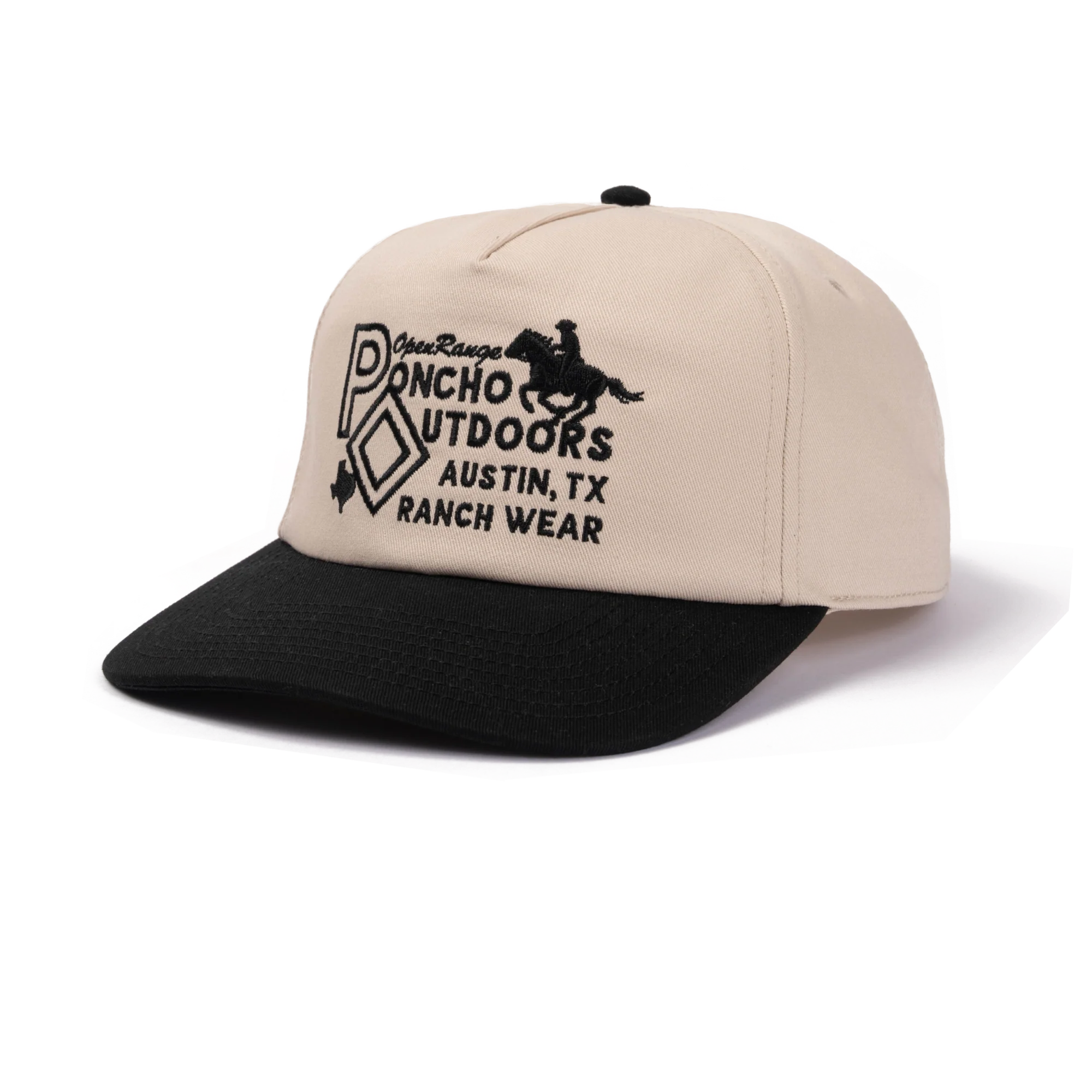 Men's Poncho Cream and Black "The Stable Hat"
