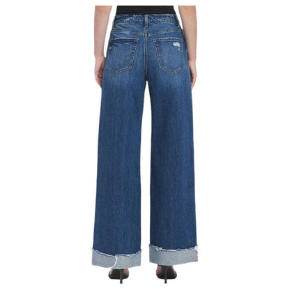 Vervet Kris Super High Rise Cuffed Baggy Wide Leg Jean