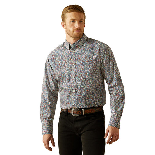 Men's Ariat Tegan Classic Fit Blue Print 10062183