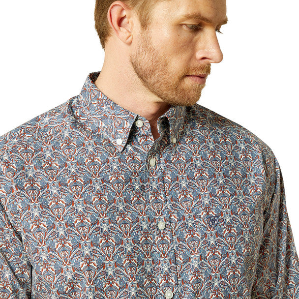 Men's Ariat Tegan Classic Fit Blue Print 10062183