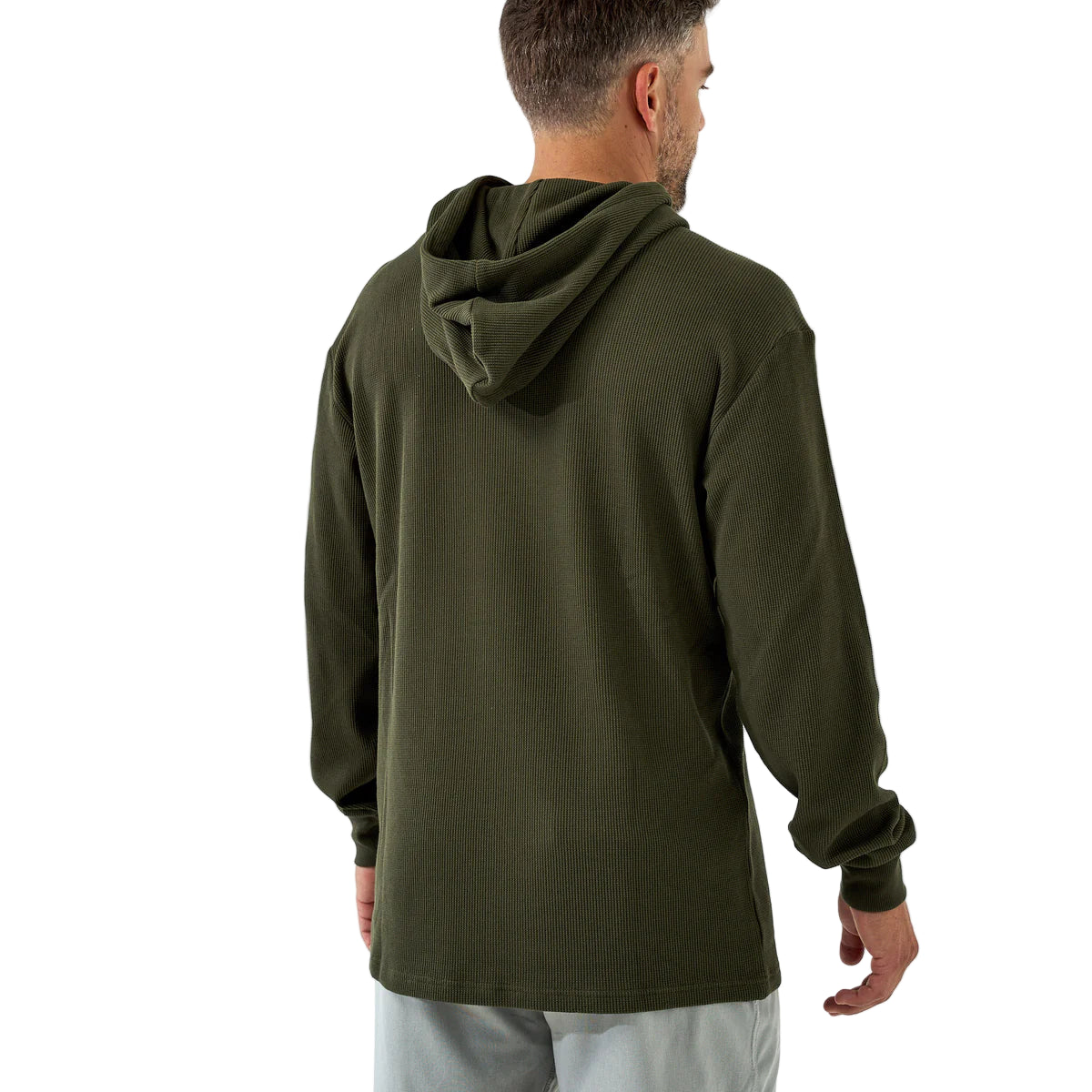Men's Burlebo Mallard Green Thermal Hoodie 