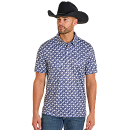 Men's Panhandle Slim Short Sleeve Polo Snap Shirt TM51T07532