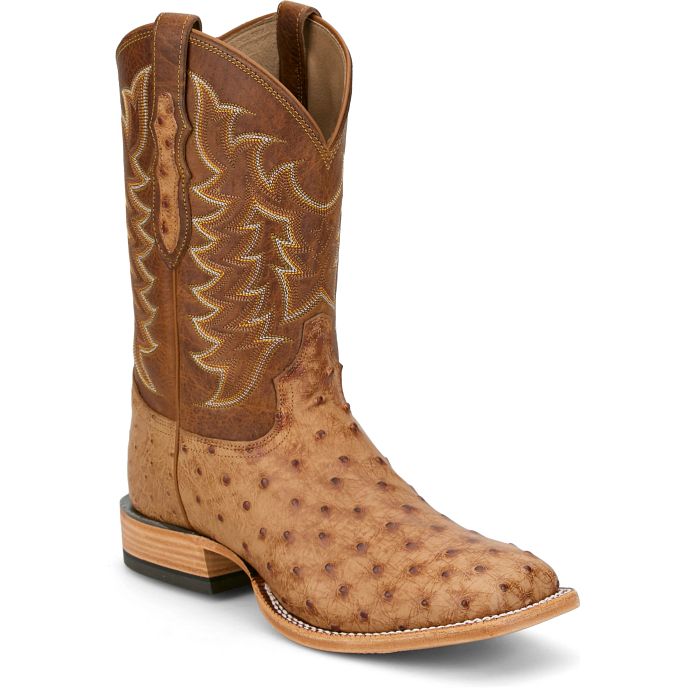 Tony Lama Men's Brandy Brown Juan 11" Full Quill Ostrich HE6276