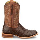 Men's Tony Lana Chocolate Blaine 11" Ostrich Square Toe Boot RN3572