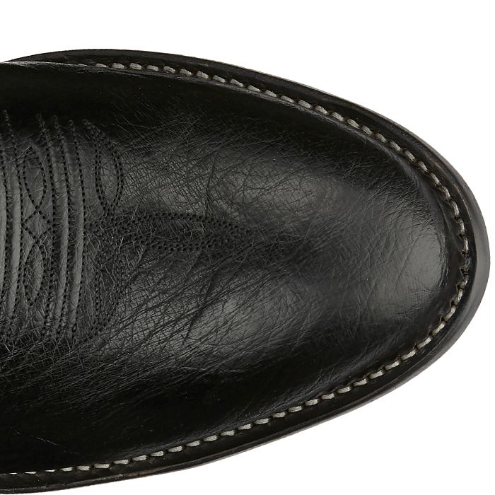 Tony Lama Men's Black Bonham 13" Smooth Ostrich Round Toe Boots CT871