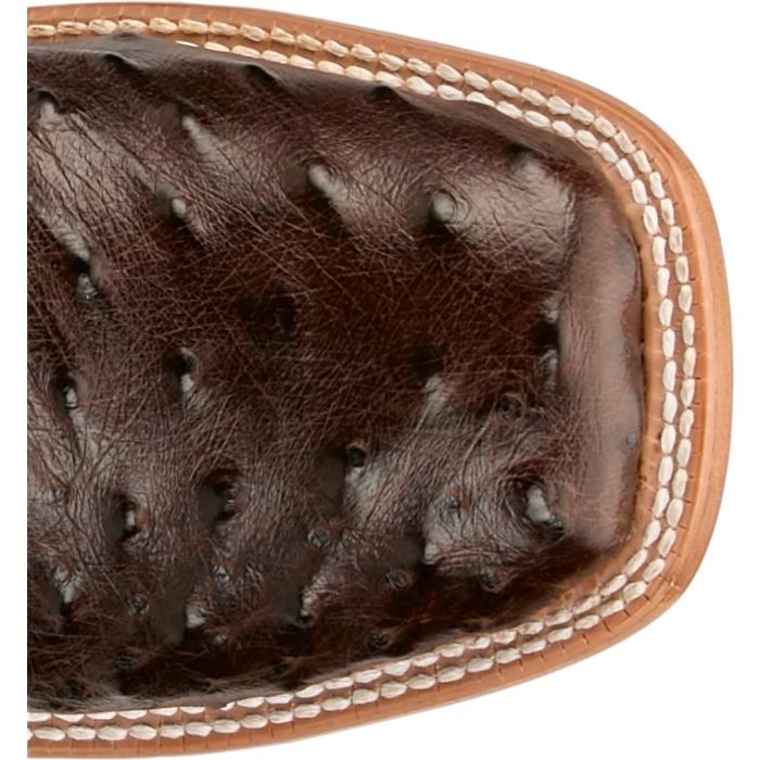Men's Tony Lana Chocolate Blaine 11" Ostrich Square Toe Boot RN3572