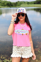 Poppy and Pine Neon Pink Reel Cute Rainbow Trout Tank 