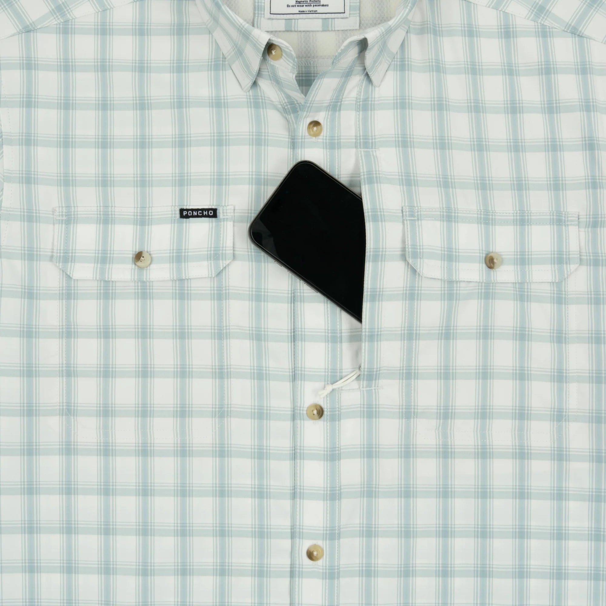 Men's Poncho "The 10 Weight" Short Sleeve Button Up Shirt 