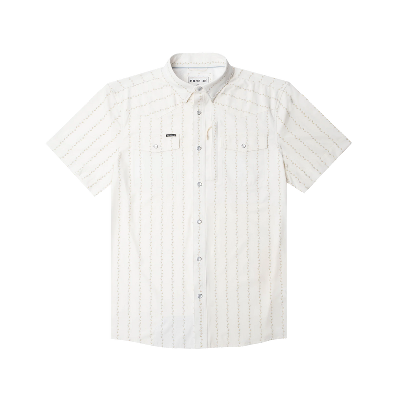 Men's Poncho Short Sleeve "The 1836" Snap Up Shirt 